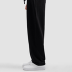 Black Pleated Essential Trousers — Unisex Relax Fit