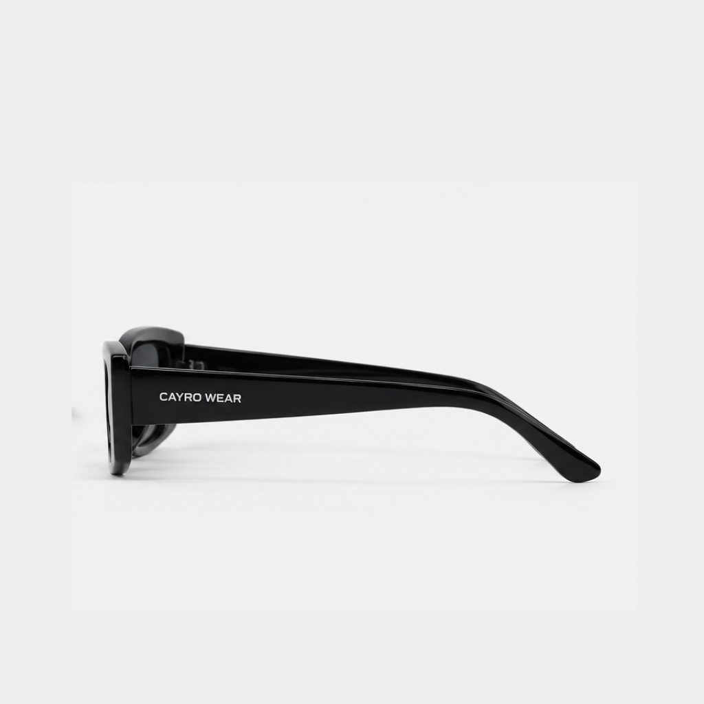 Cayro Wear Retro Rectangular Sunglasses — Black